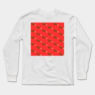 Chicken Leg - Red Long Sleeve T-Shirt